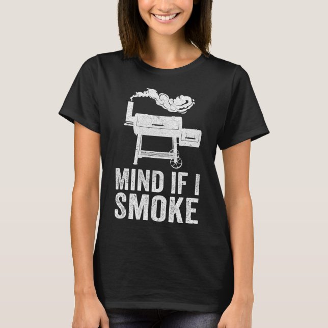 T-shirt Attention Si Je Fumé Funny Bbq Fumer Griller Fumer (Devant)