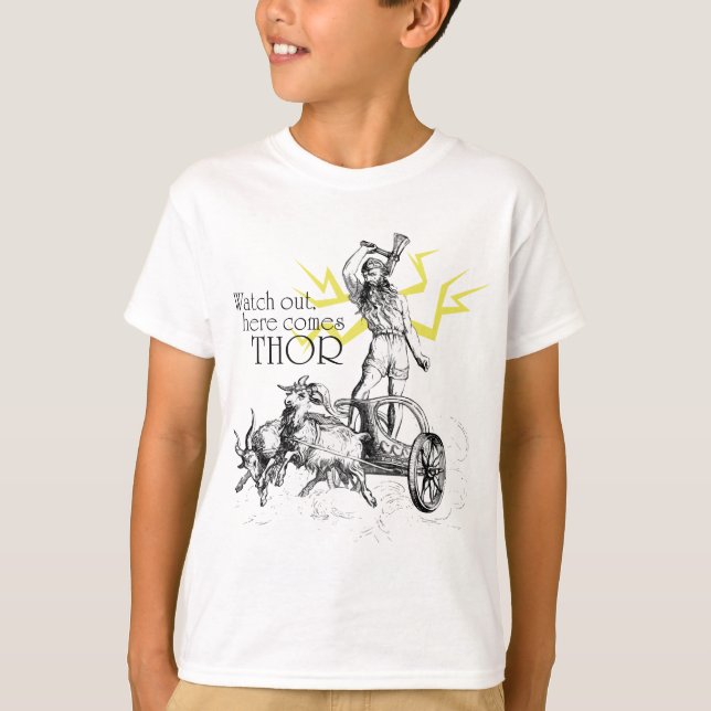 T-shirt Attention, Voici Thor ! (Devant)
