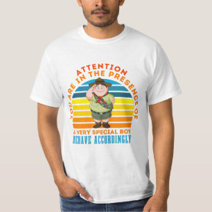 T-SHIRT ATTENTION VOUS ÊTES EN PRÉSENCE D'UN GARÇON TRÈS S
