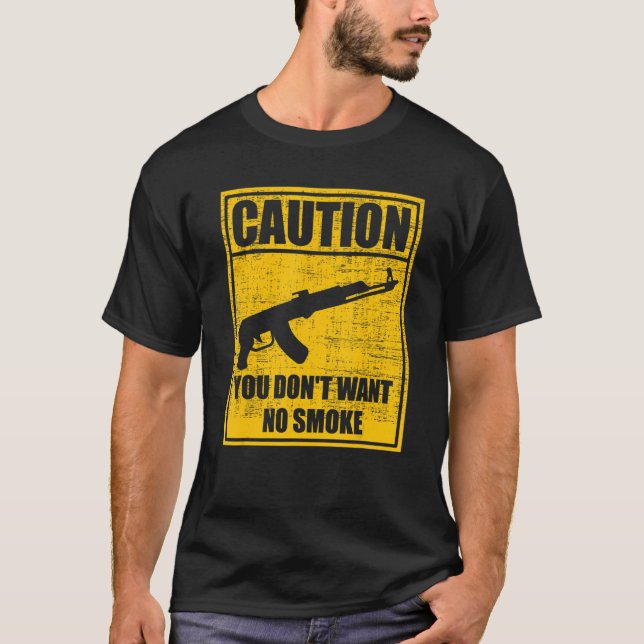 T-shirt Attention, vous ne voulez pas de fumée Draco Gun M (Devant)