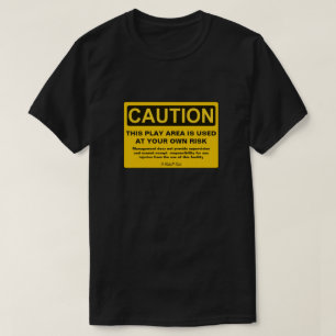 T-shirt Attention : Zone de jeu - Chemise MisterP