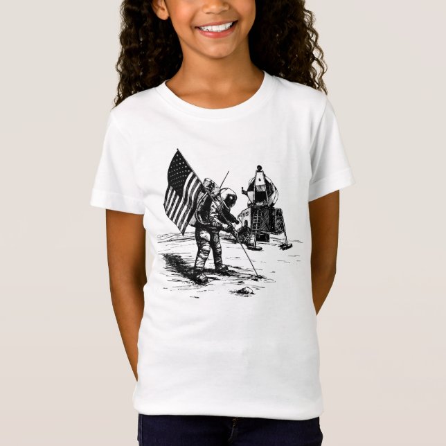 T-Shirt Atterrissage de la lune (Devant)