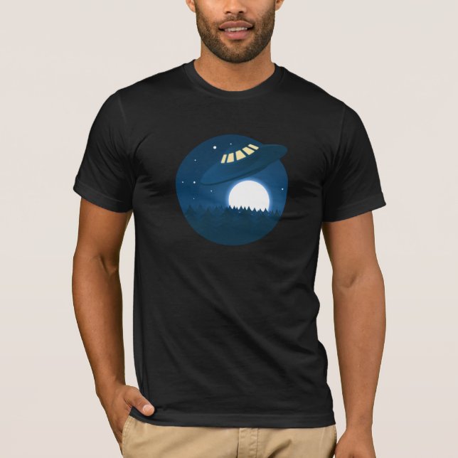 T-shirt Atterrissage de vaisseau spatial extraterrestre (Devant)