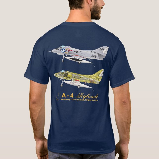 T-shirt Atterrissage Skyhawk de l'ère Vietnam A-4 (Dos)