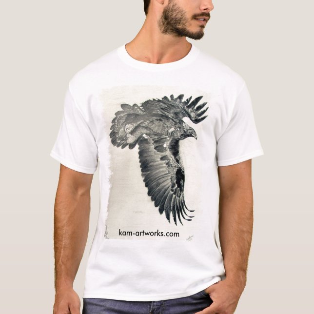 T-shirt atterrisseur d'aigle d'or, frangé, (Devant)