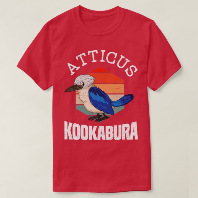 T-shirt Atticus Kookaburra Bird Aile-de-pêche Kingfisher (Design devant)