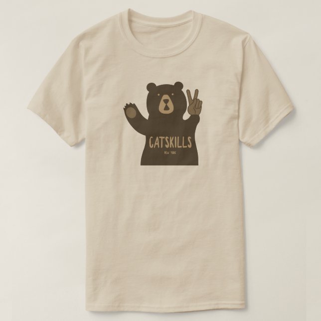 T-shirt Attirer l'ours de paix de New York (Design devant)
