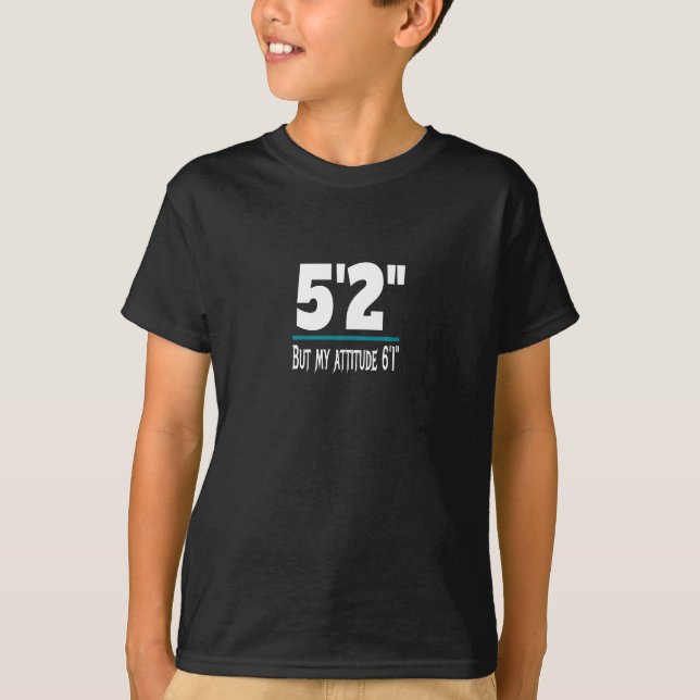 T-shirt Attitude de 5'2" 6' courte avec Attitude (Devant)