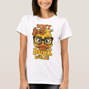T-shirt Attitude de canard drôle Graphique Animal mignon s