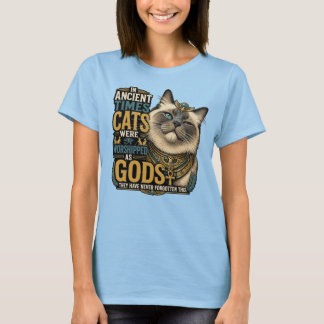 T-shirt Attitude de chat ragdoll antique