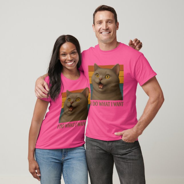 T-shirt Attitude de chat rétro (Unisexe)