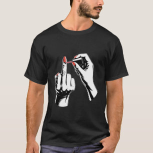 T-shirt Attitude de femme sans excuses Vernis à ongles Art