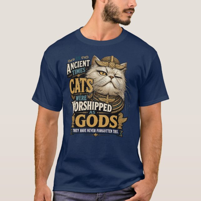 T-shirt Attitude du chat persan antique (Devant)