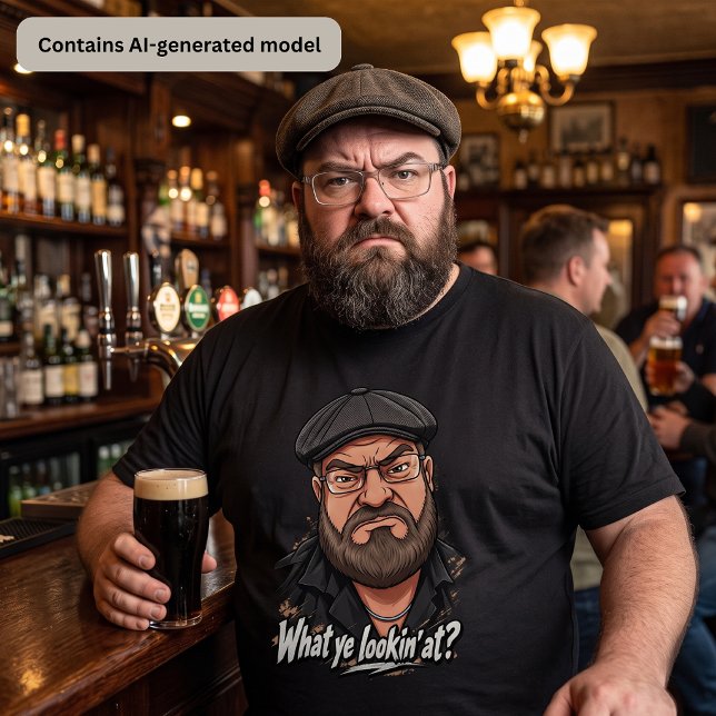 T-shirt Attitude Grincheux – Qu'est-ce que vous regardez ? (Créateur téléchargé)