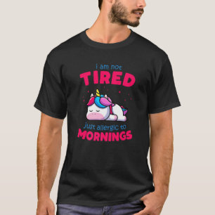T-shirt Attitude Matinale Sarcastique Licorne Paresseuse C