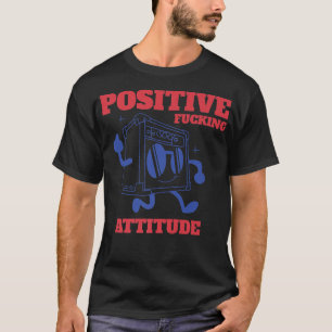 T-shirt Attitude Postive Funny Retro Rock Band EGuitar Amp