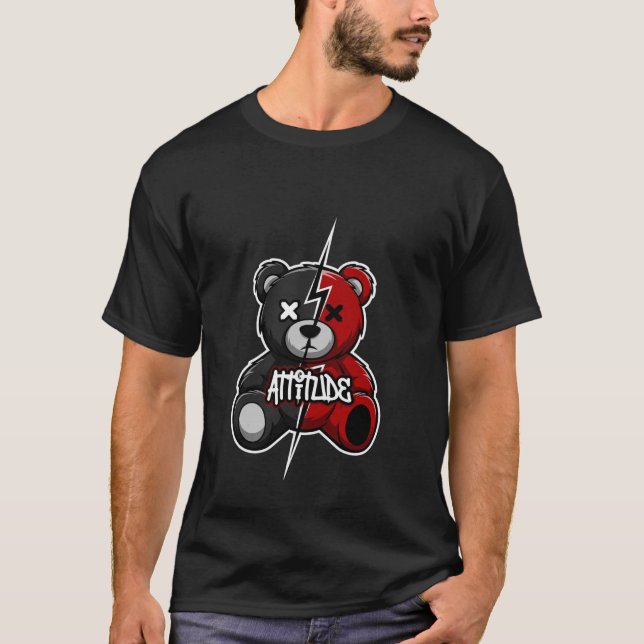 T-shirt Attitude Split Bear | Lightning X-Eyes Teddy Graph (Devant)