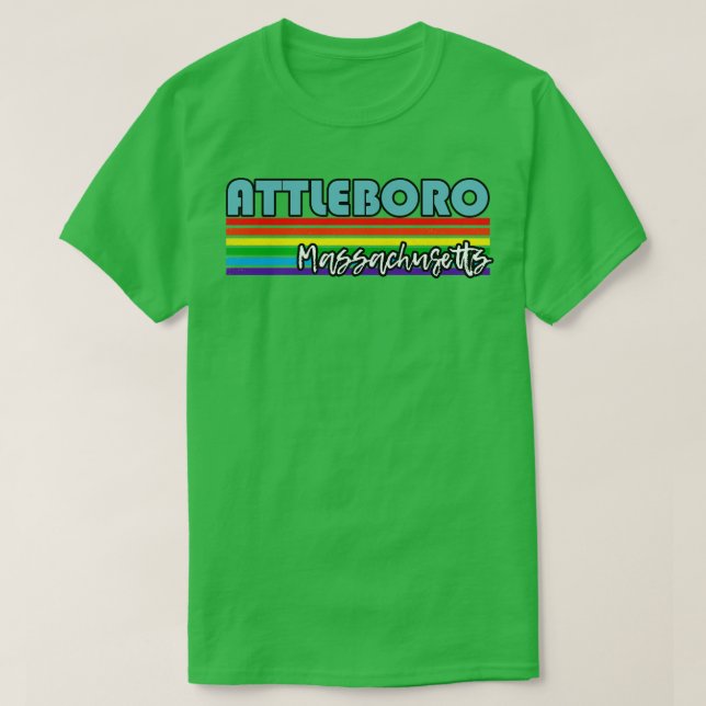 T-shirt Attleboro Massachusetts Pride Attleboro cadeau LGB (Design devant)