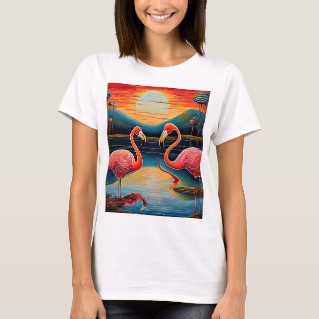 T-shirt Attraction Flamant rose (Devant)