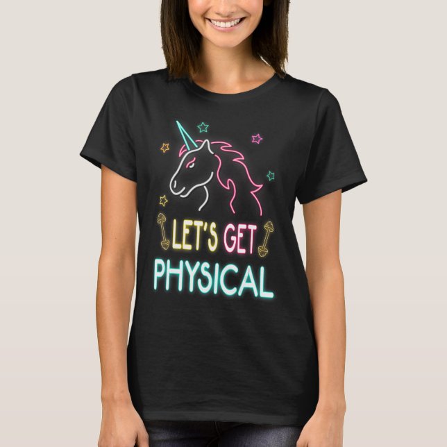 T-shirt Attractions physiques Unicorn 80s Retro (Devant)
