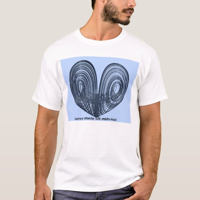 T-shirt Attractor de Lorenz avec le selle-foyer (Devant)