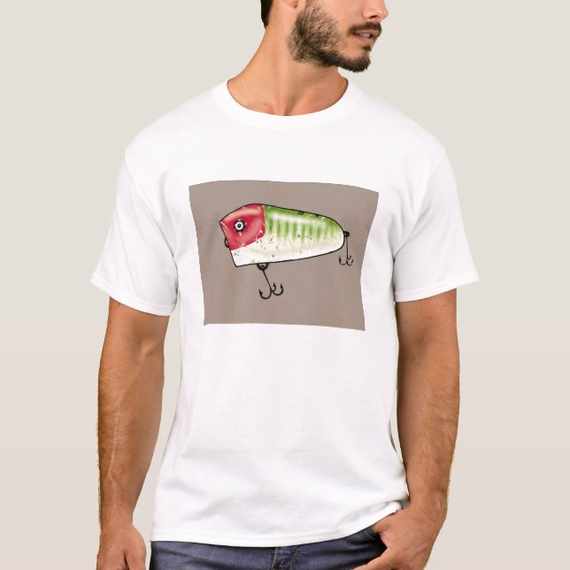 T-shirt attrait antique de pêche (Devant)