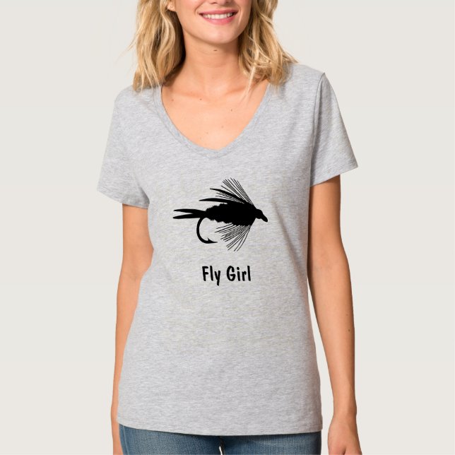 T-shirt Attrait de pêche de mouche à personnaliser (Devant)
