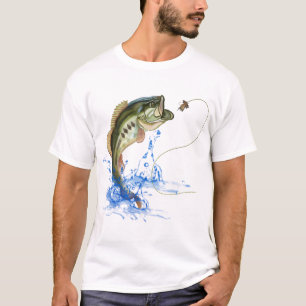 T-shirt Attrait sautant de pêche au bar