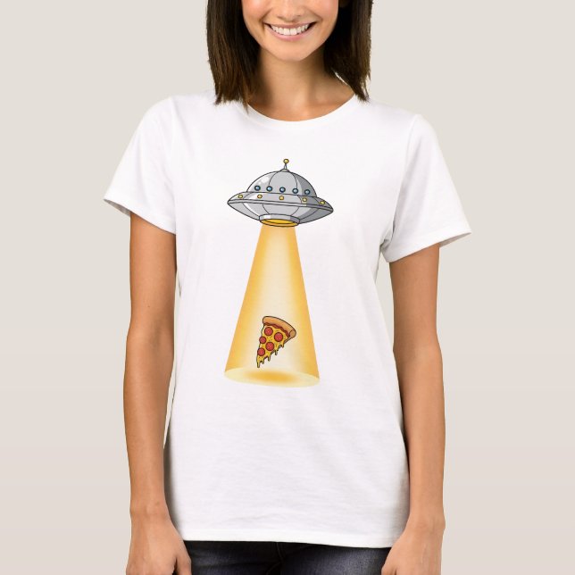 T-shirt Attrape de pizza cosmique (Devant)