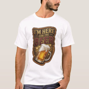 T-shirt Attrape-regard JE SUIS ICI POUR LA BIÈRE
