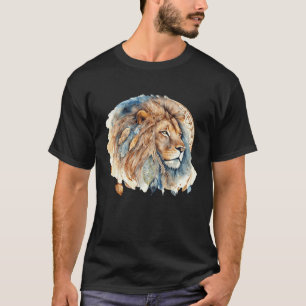 T-shirt Attrape-rêve de lion tribal aquarelle Lion