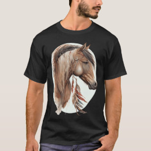 T-shirt Attrape-rêves de cheval tribal aquarelle de cheval