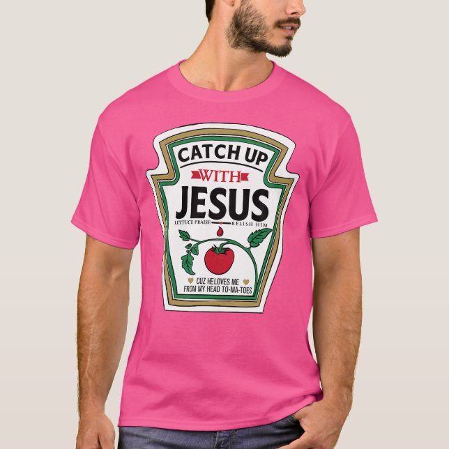 T-shirt Attraper Jésus Drôle Christian Jésus (Devant)
