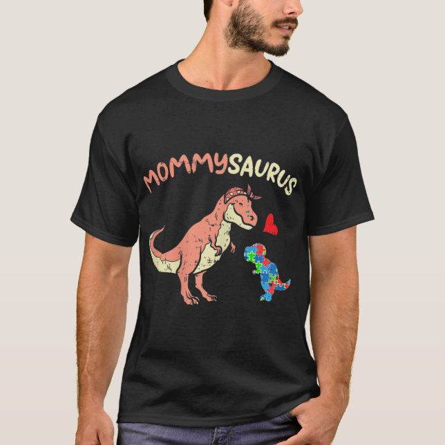 T-shirt Attrapez ce mignon Mommysaurus Puzzle Dinosaur T-s (Devant)
