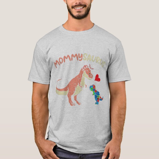 T-shirt Attrapez ce mignon Mommysaurus Puzzle Dinosaur T-s (Devant)