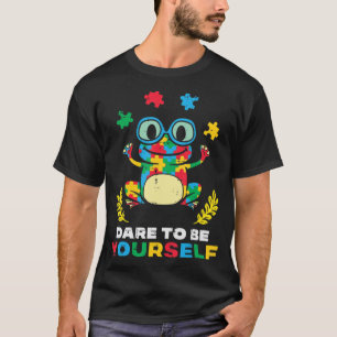T-shirt Attrapez cette mignonne grenouille puzzle Osez êtr