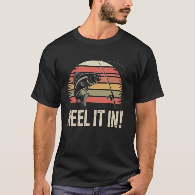 T-shirt Attrapez-le drôle de pêche à la basse prise (Devant)
