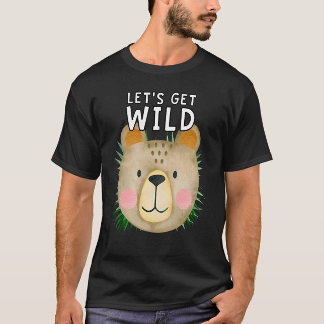 T-shirt Attrapons Ours Sauvages Zoo Animaux Safari Jour A (Devant)