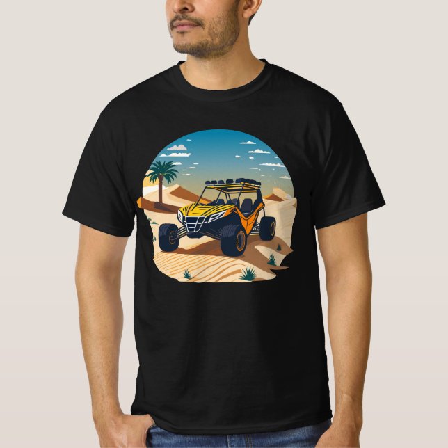 T-shirt ATV Buggy Traversant le Désert (Devant)