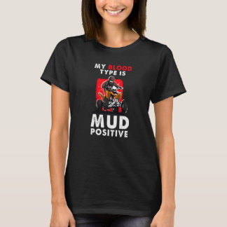 T-shirt Atv Quad Four Wheeler Mon Type De Sang Est Boue Po