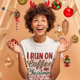 T-shirt au café et à la fête de Noël