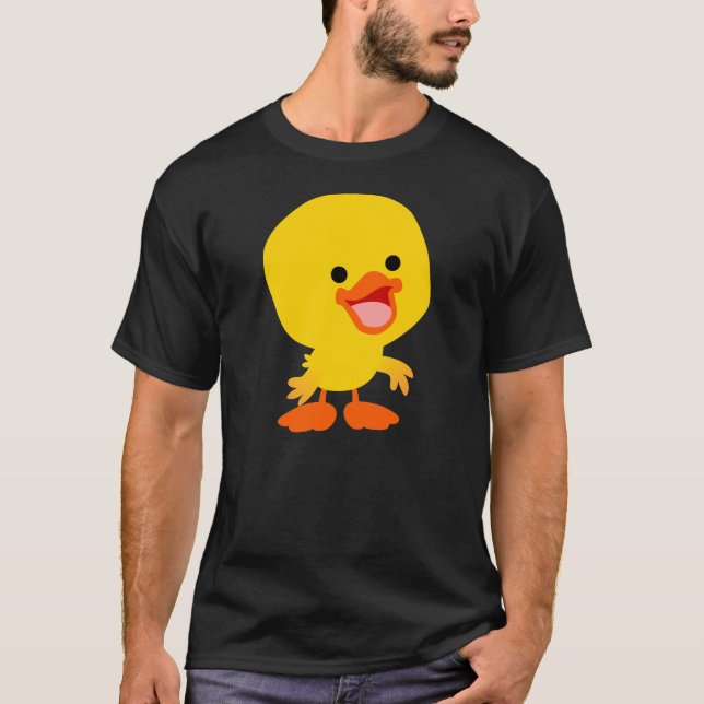 T-Shirt au canard, caricature mignonne et souriant (Devant)
