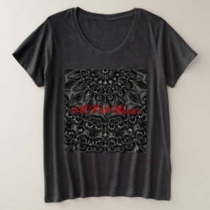 T-shirt au charbon Mandala Plus Size