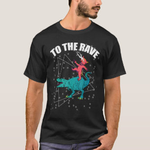 T-shirt Au Chat Dinosaure Rave Musique EDM Rave Techno