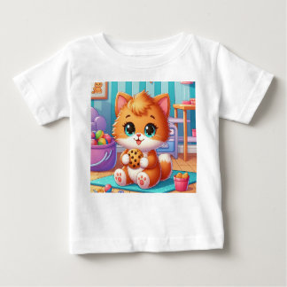 T-Shirt au Chaton joueur avec un Cookie