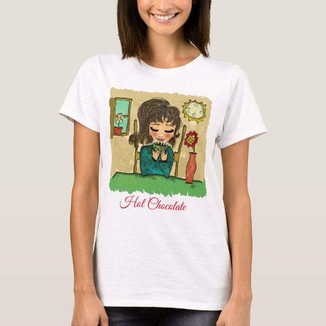 T-shirt au chocolat chaud pour fille (Devant)