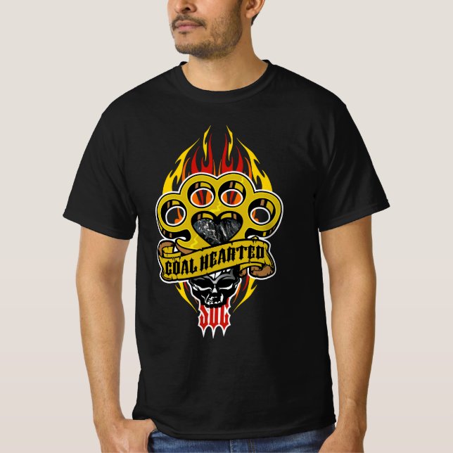 T-shirt AU CŒUR DE CHARBON avec brassards de force (Devant)