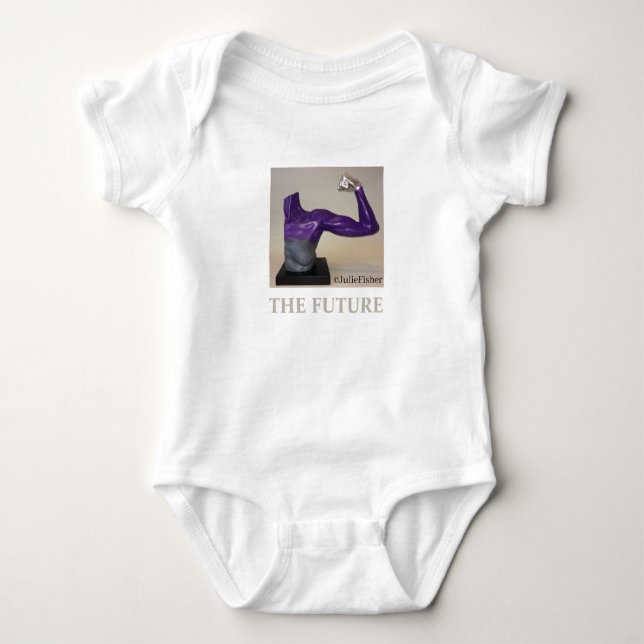 T-shirt au col V gris foncé de la FUTURE-Femme (Devant)