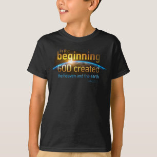 T-shirt Au commencement, DIEU créa un verbe de foi chrét