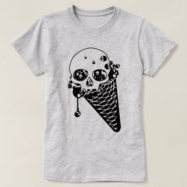 T-shirt au cône de glace maléfique (Design devant)
